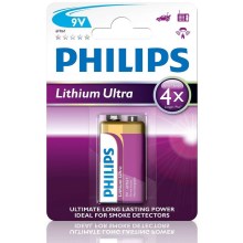 Philips 6FR61LB1A/10 - Литиевая батарейка 6LR61 LITHIUM ULTRA 9V 600mAh