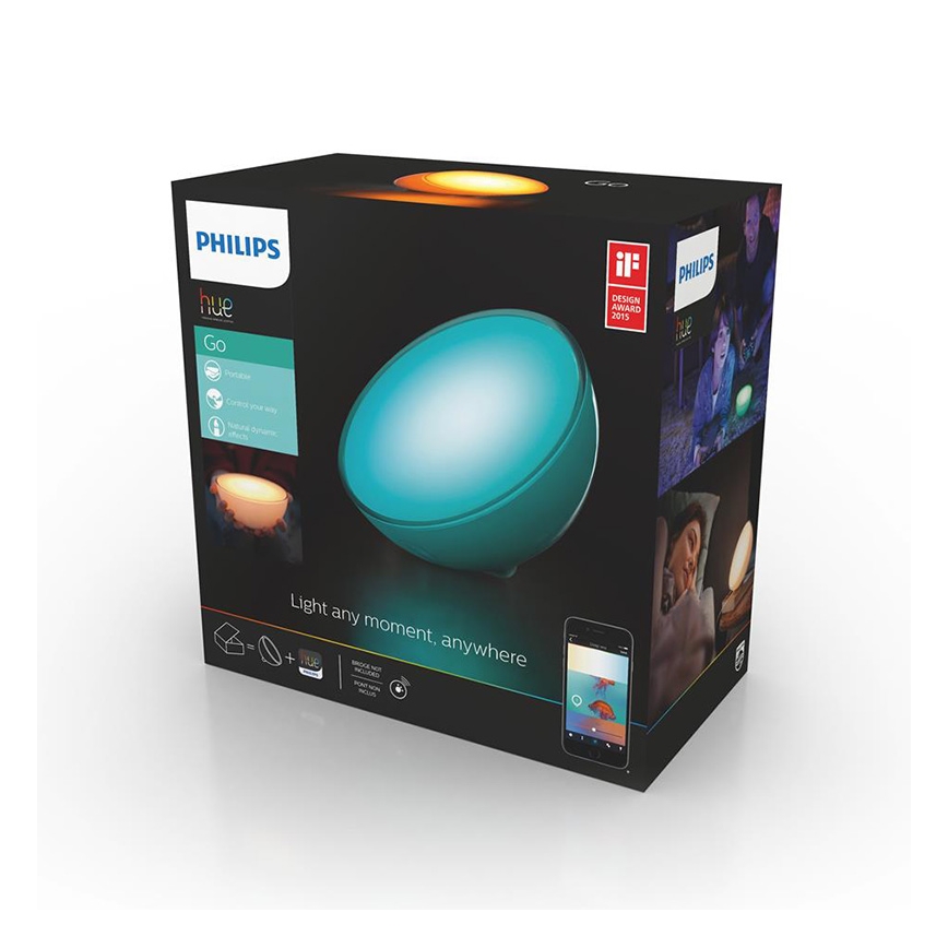 Philips - Настольная лампа с регулированием яркости Hue GO 1xLED/6W/RGB