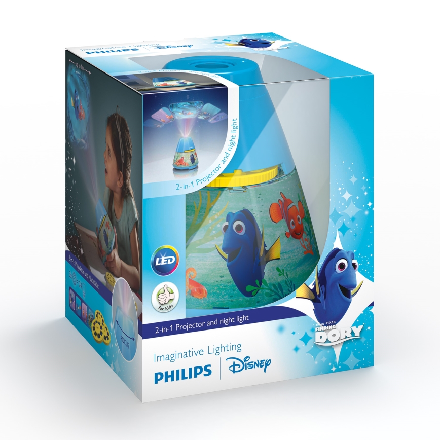 Philips 71769/90/16 - LED Дитячий проектор DISNEY DORY LED/0,1W/3xAAA