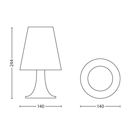 Philips - Светодиодная детская настольная лампа 1xLED/2,3W/230V