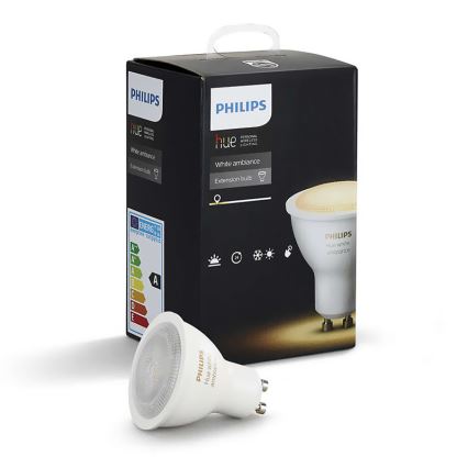 Светодиодная RGB-лампочка с регулированием яркости Philips Hue WHITE AMBIANCE 1xGU10/5,5W/230V