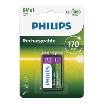 Philips 9VB1A17/10 - Аккумулятор MULTILIFE NiMH/9В/170 мАч