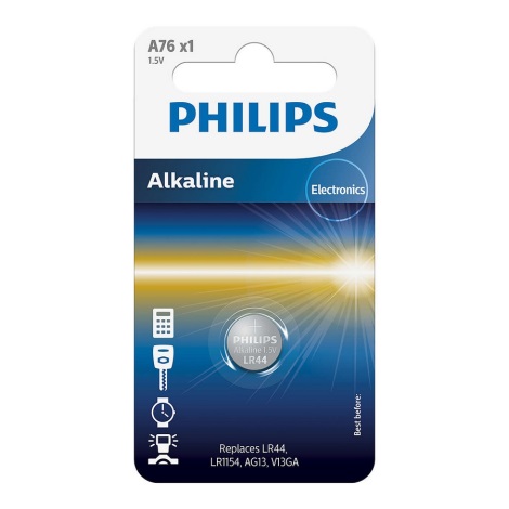 Philips A76/01B - Щелочная батарейка кнопочная MINICELLS 1,5V 155mAh