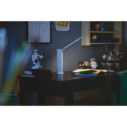 Philips - Світлодіодна настільна лампа з диммером та сенсорним керуванням AMBER LED/5W/5V 1800 mAh біла