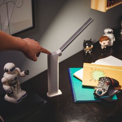 Philips - Світлодіодна настільна лампа з диммером та сенсорним керуванням AMBER LED/5W/5V 1800 mAh біла