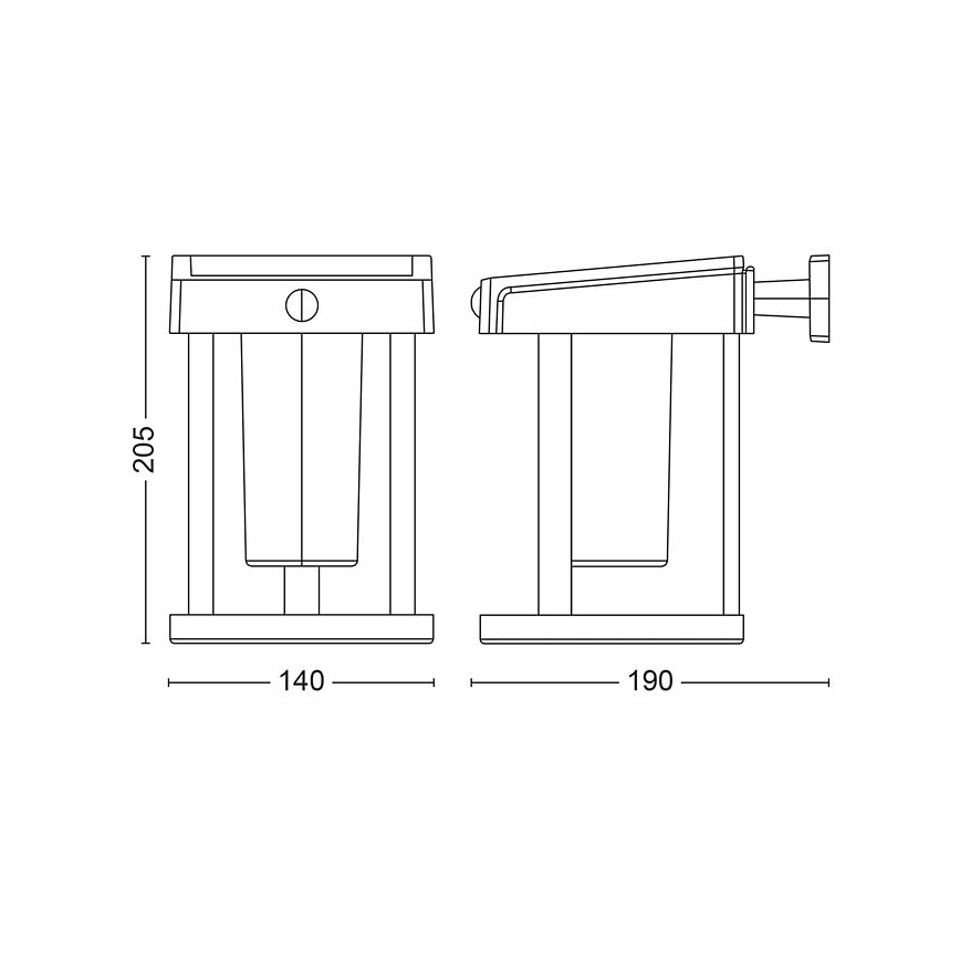 Philips - Світильник на сонячних батареях для стіни з LED, датчиком руху та сутінковим датчиком CAMILL LED/1,4W/3,7V 2000 mAh IP44