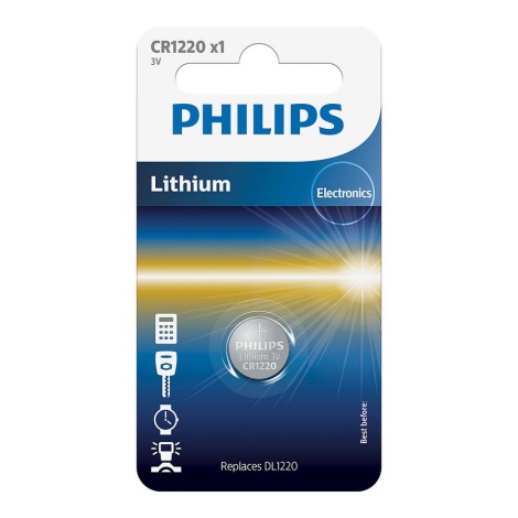 Philips CR1220/00B - Таблеточная литиевая батарейка CR1220 MINICELLS 3V