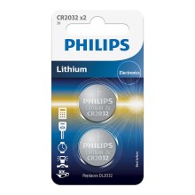 Philips CR2032P2/01B - Кнопочная литиевая батарейка CR2032 MINICELLS 3V 2 шт.