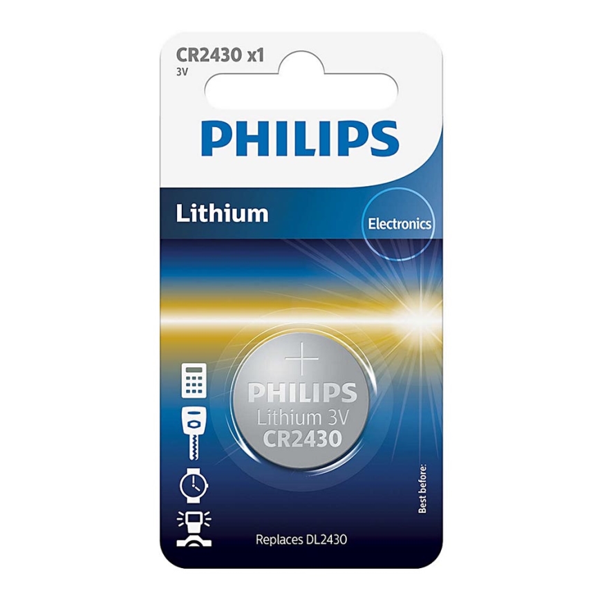 Philips CR2430/00B - Літієва батарея таблеткового типу CR2430 MINICELLS 3V 300mAh