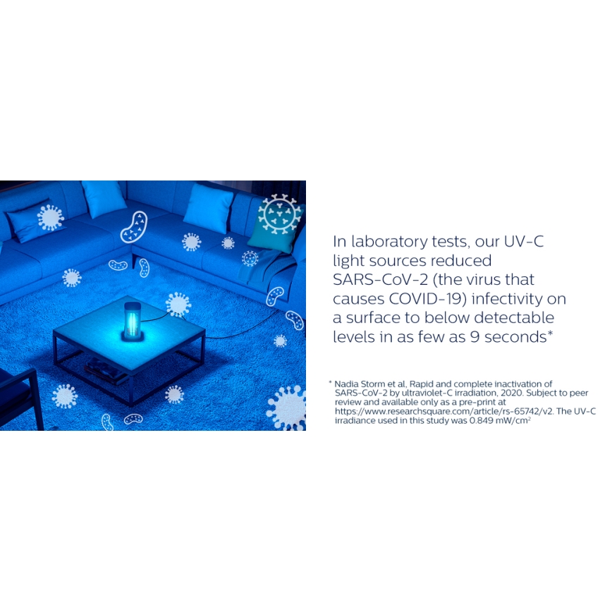 Philips - Дезинфицирующая бактерицидная лампа с датчиком UV-C/24 Вт/230 В