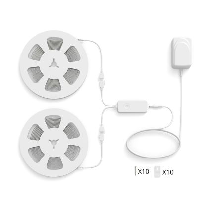 Philips - LED RGBIC диммируемая лента SMART STRIP 2x5 м LED/21 Вт/230 В 2700–6500 К Wi-Fi