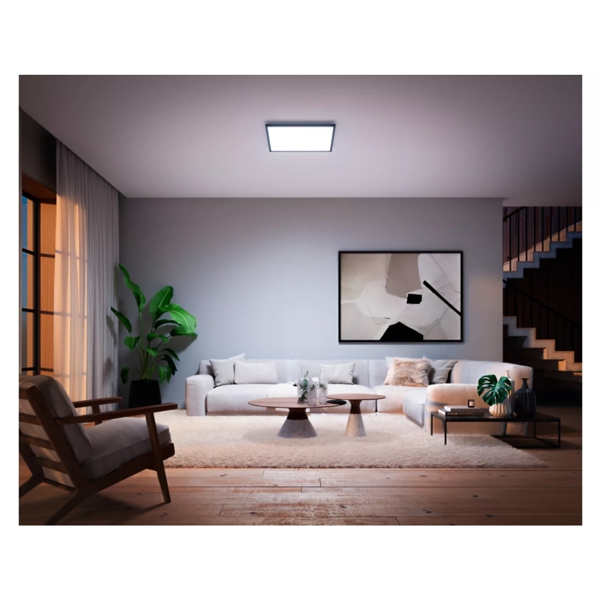 Philips - Диммируемый потолочный светильник Hue AURELLE LED/39 Вт/230 В 2200-6500 К 60x60 см чёрный
