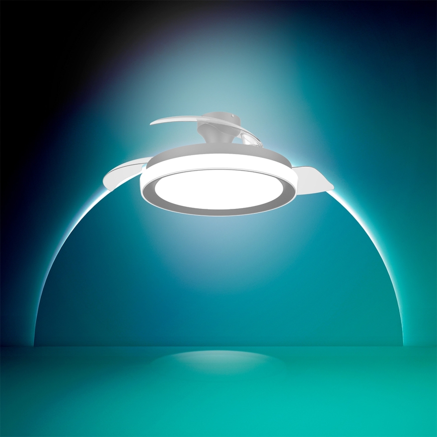 Philips - LED диммируемый потолочный светильник с вентилятором BLISS LED/35W/230V чёрный + пульт дистанционного управления