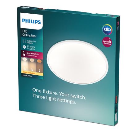 Philips - диммируемый потолочный светильник CLEAR LED/18W/230V 2700K