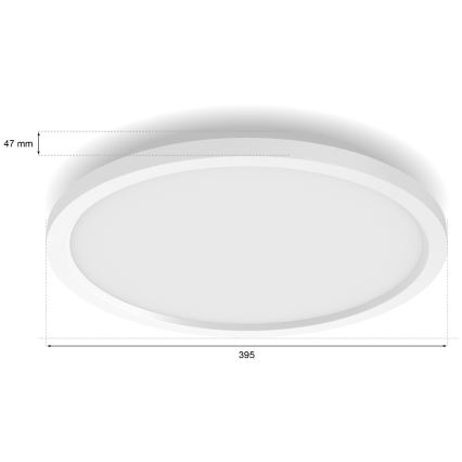 Philips - диммируемый LED-потолочный светильник Hue AURELLE, 21 Вт, 230 В, 2200–6500 К, диаметр 39,5 см, белый