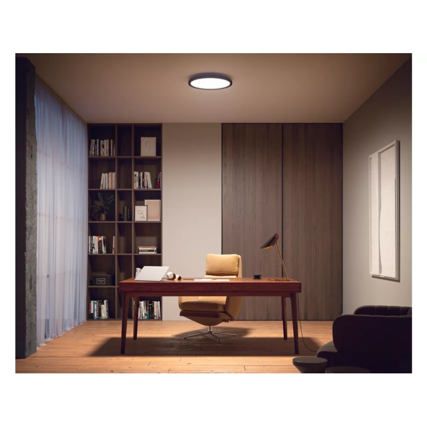Philips - диммируемый потолочный светильник Hue AURELLE LED/21W/230V 2200-6500K диам. 39,5 см черный