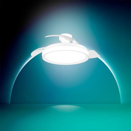 Philips - диммируемый LED потолочный светильник с вентилятором BLISS LED/35W/230V белый + пульт дистанционного управления