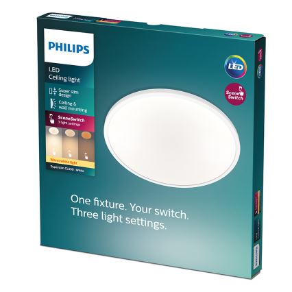 Philips - Диммируемый светодиодный потолочный светильник LED/15W/230V 2700K