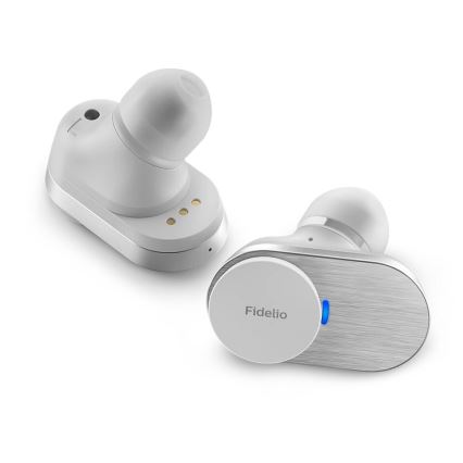 Philips Fidelio T1WT/00 - Беспроводные наушники IPX4 2x 60 mAh + 650 mAh серебристый