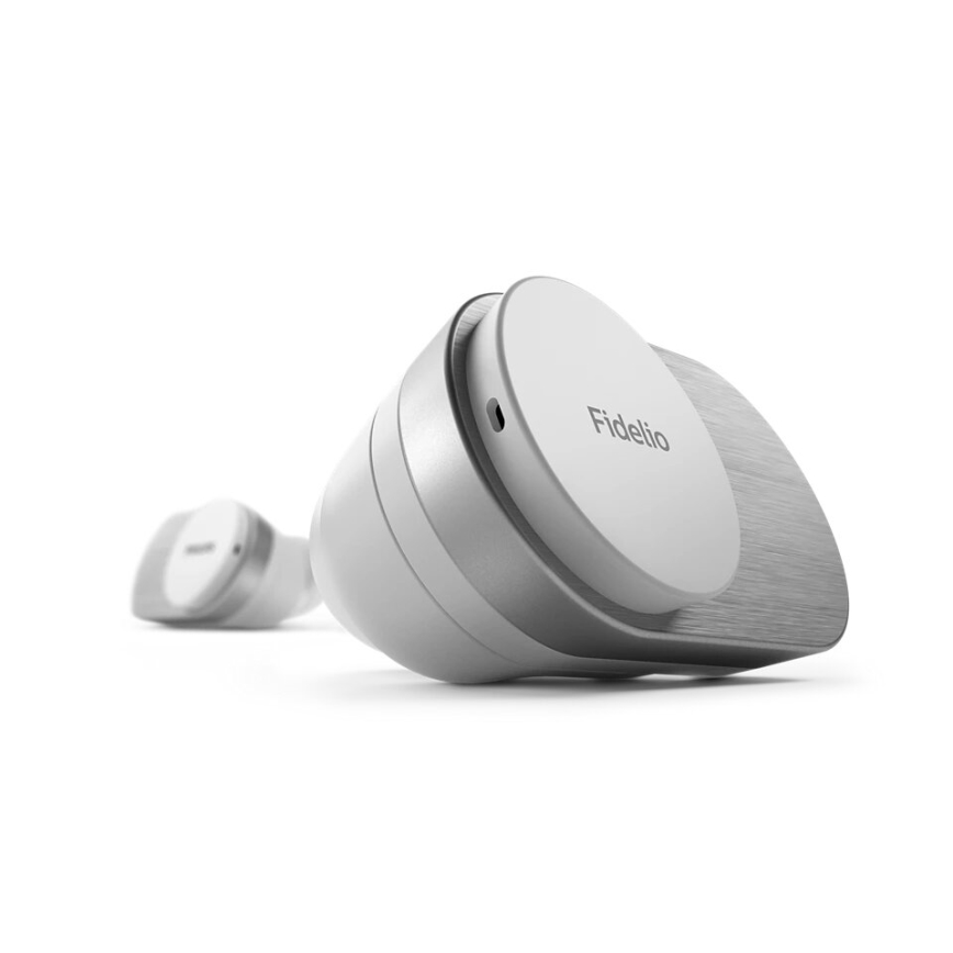 Philips Fidelio T1WT/00 - Бездротові навушники IPX4 2x 60 mAh + 650 mAh срібний