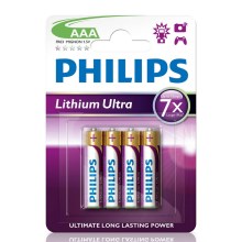 Philips FR03LB4A/10 - Литиевая батарейка AAA LITHIUM ULTRA 1,5V 4 шт.