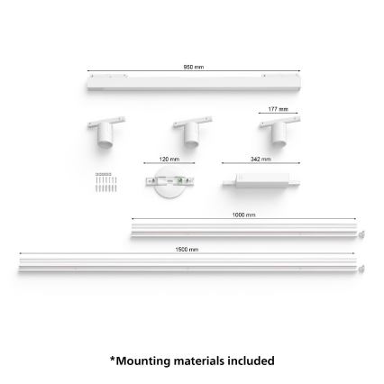 Philips - НАБІР 4x LED RGB Димоване світильник для шинної системи Hue PERIFO LED RGB/44,6W/230V 2000-6500K