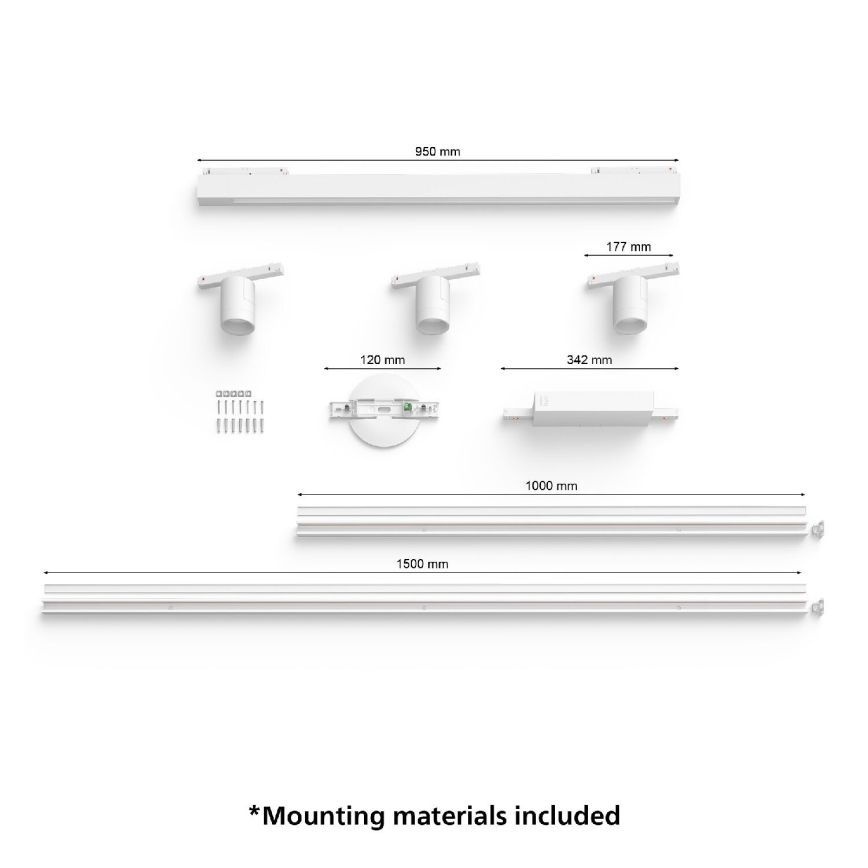 Philips - НАБІР 4x LED RGB Димоване світильник для шинної системи Hue PERIFO LED RGB/44,6W/230V 2000-6500K