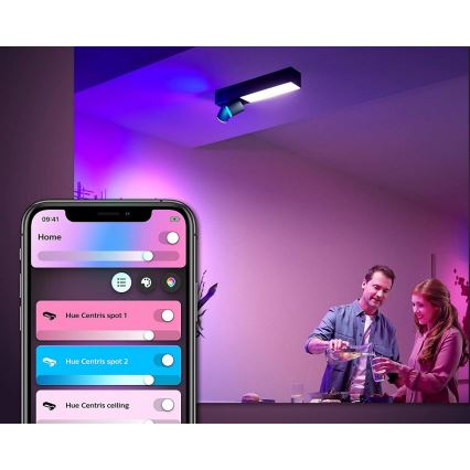 Philips - Светодиодный RGBW точечный светильник с диммером Hue CENTRIS LED/11W/230V + 2xGU10/5,7W