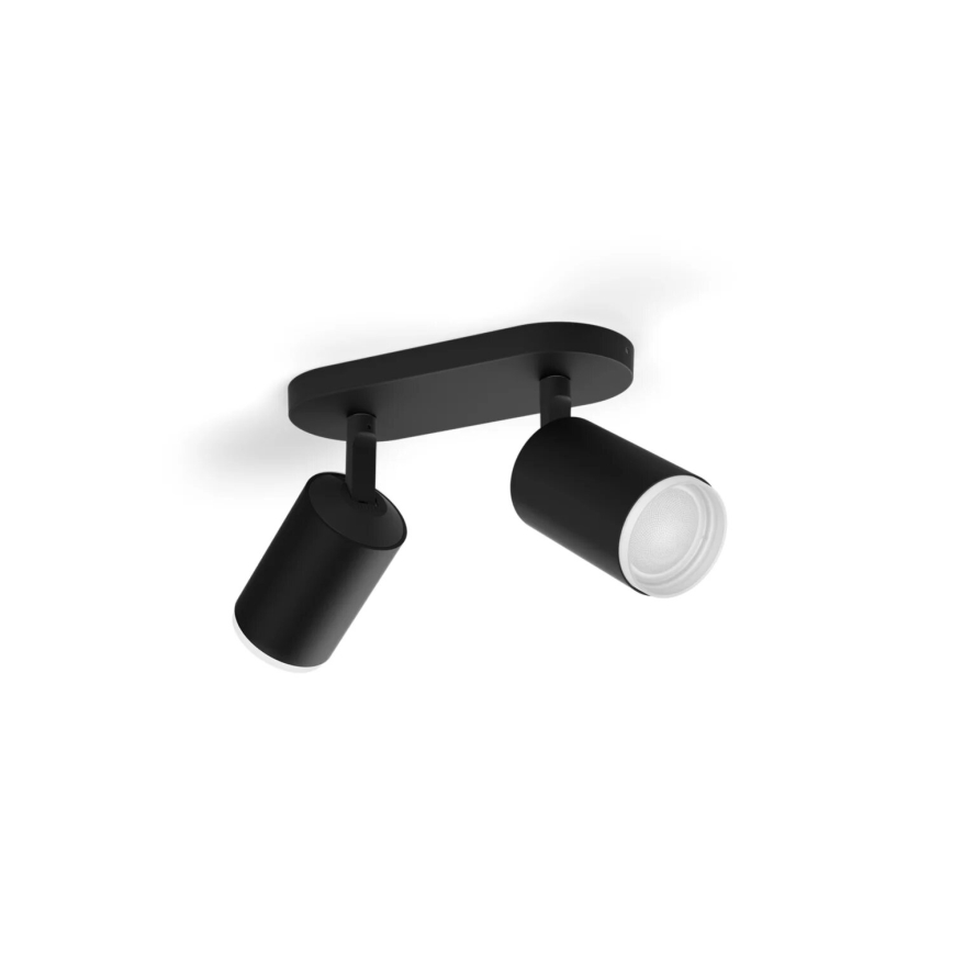 Philips - Светильник точечный светодиодный RGBW с диммером Hue FUGATO 2xGU10/4,2W/230V 2000-6500K черный