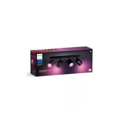 Philips - Светильник точечный светодиодный RGBW с диммером Hue FUGATO 4xGU10/4,2W/230V 2000-6500K черный