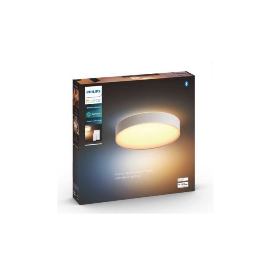 Philips - Светодиодный регулируемый светильник для ванной Hue DEVERE LED/33,5 Вт/230 В IP44 диаметр 425 мм 2200-6500K + пульт дистанционного управления