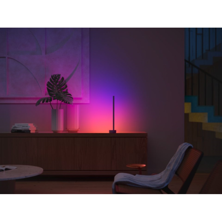 Philips - Світлодіодна RGB настільна лампа Hue SIGNE з регулюванням яскравості LED/12W/230V 2000-6500K чорна