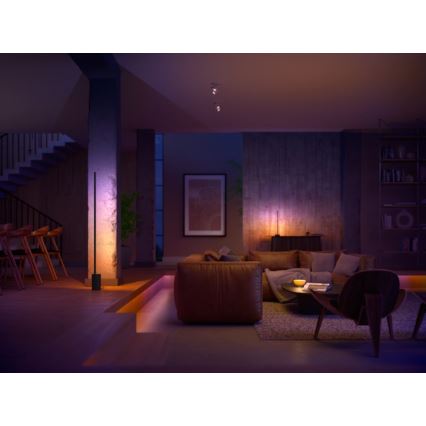Philips - Світлодіодна RGB настільна лампа Hue SIGNE з регулюванням яскравості LED/12W/230V 2000-6500K чорна