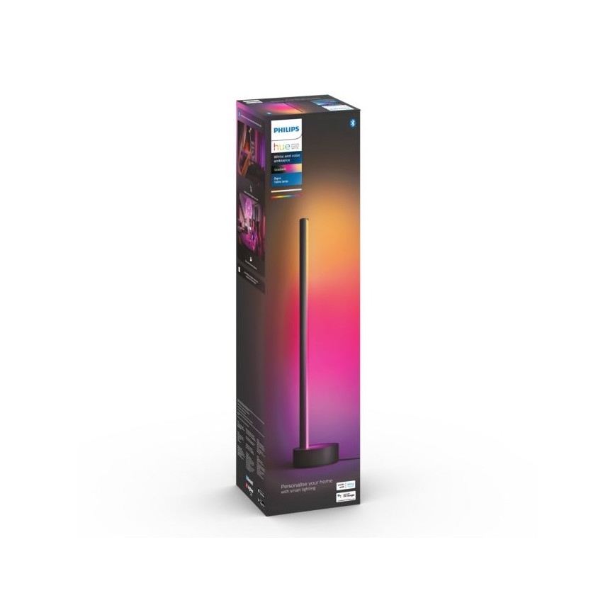 Philips - Світлодіодна RGB настільна лампа Hue SIGNE з регулюванням яскравості LED/12W/230V 2000-6500K чорна