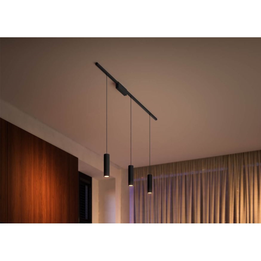 Philips - Світлодіодна RGB люстра з регулюванням яскравості на тросі для шинної системи Hue PERIFO LED RGB/5,2W/24V 2000-6500K