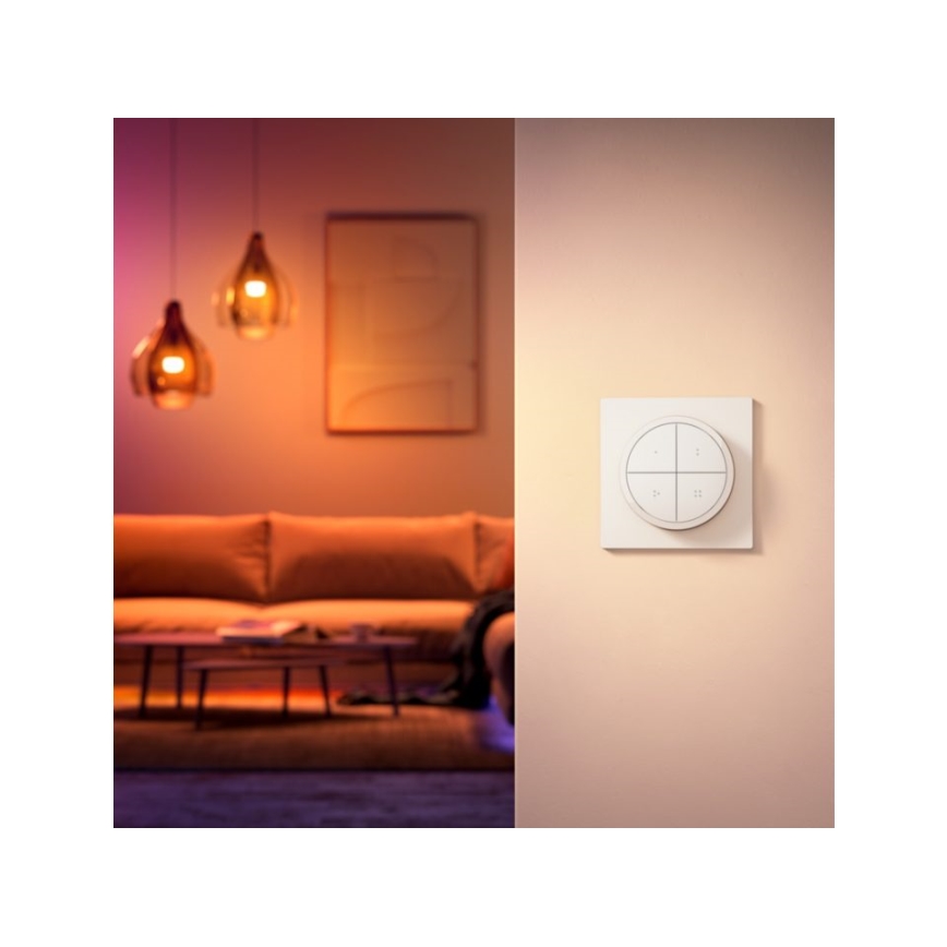 Philips - Пульт дистанційного керування з вимикачем Hue TAP 1xCR2032 білий