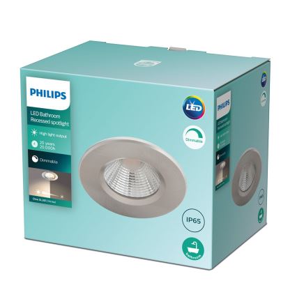 Philips - LED Димерний світильник для ванної кімнати LED/5,5W/230V 2700K IP65