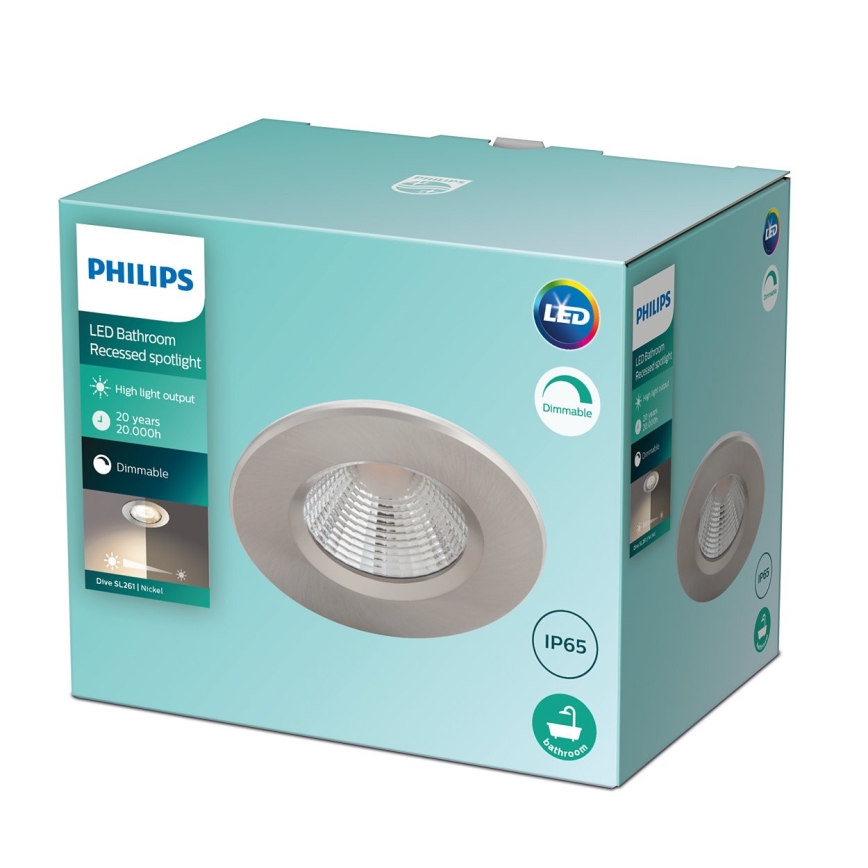 Philips - LED Димерний світильник для ванної кімнати LED/5,5W/230V 2700K IP65