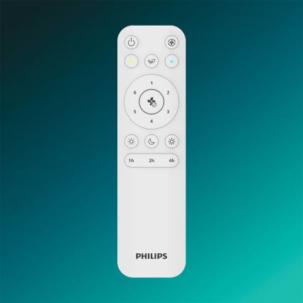 Philips - LED диммируемый потолочный вентилятор OLAS LED/24W/230V, диаметр 106 см, черный/коричневый + пульт дистанционного управления