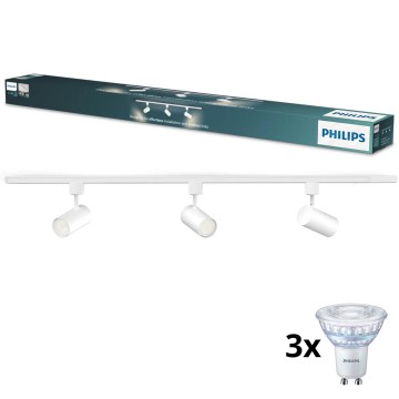 Philips - LED диммируемый точечный светильник для трековой системы EASYLINK 3xGU10/6,2W/230V 2200-2700K 1m белый