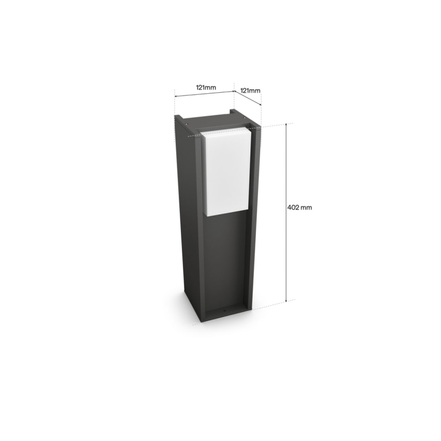 Philips - LED диммируемый уличный светильник Hue TURACO 1xE27/8,1W/230V 40 cm IP44