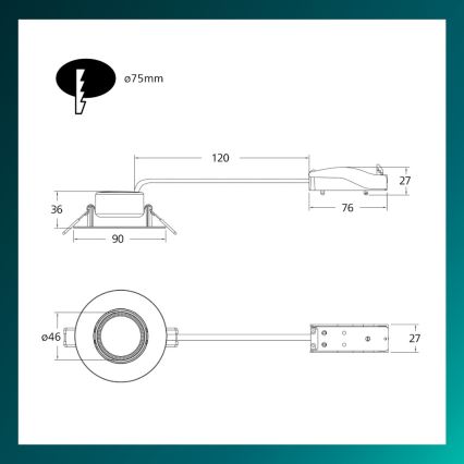 Philips - диммируемый светодиодный встраиваемый потолочный светильник CILANTRO LED/5W/230V 2700K белый