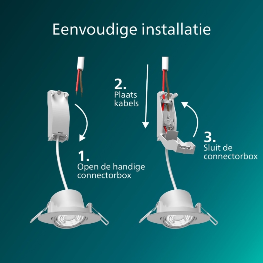 Philips - Диммируемый встраиваемый потолочный светильник CILANTRO LED/5W/230V 4000K белый