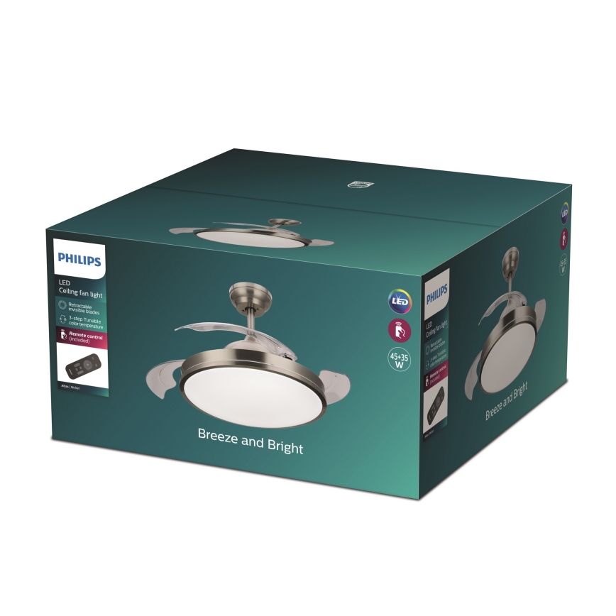 Philips - LED Люстра-вентилятор LED/35W/230V 5500/4000/3000K + дистанційне керування