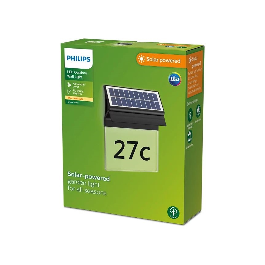 Philips - LED номер будинку на сонячній батареї ENKARA LED/0,2W/3,7V IP44