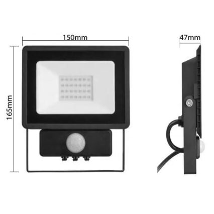 Philips - LED Прожектор з датчиком DECOFLOOD LED/20W/230V IP65