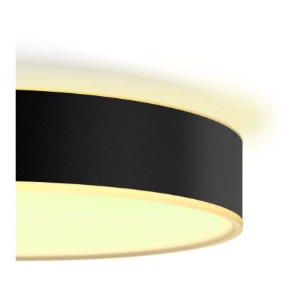 Philips - LED стельовий світильник Hue з можливістю затемнення LED/33,5W/230V 2200-6500K діаметр 425 мм чорний + пульт дистанційного керування