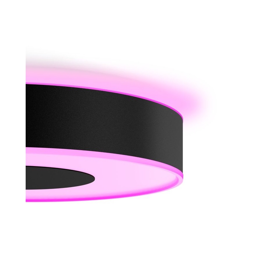 Philips - Світильник стельовий світлодіодний RGB з регулюванням яскравості Hue INFUSE LED/33,5W/230V 2000-6500K діам. 381 мм чорний