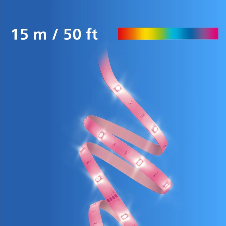 Philips -LED RGB диммируемая лента SMART STRIP 15m LED/20W/230V 2200-6500K Wi-Fi