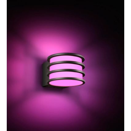 Philips - светодиодный RGB с регулировкой яркости наружный настенный светильник Hue LUCCA 1xE27/8,1Вт/230В 1000-20000K IP44